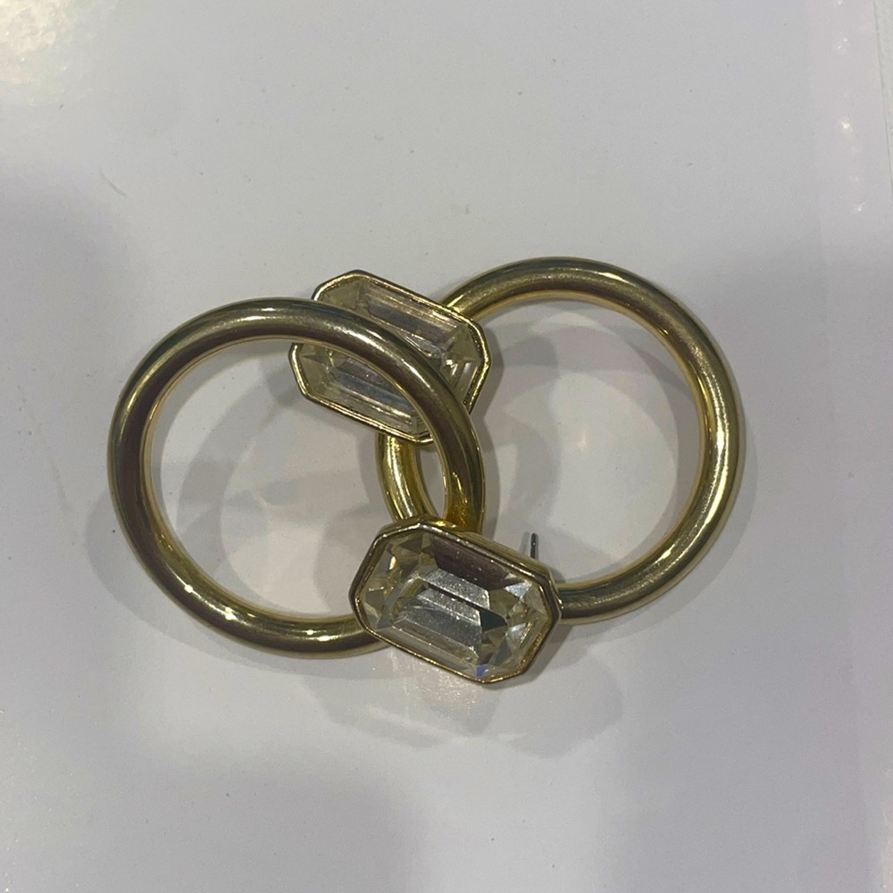 Gold Jeweled hoops